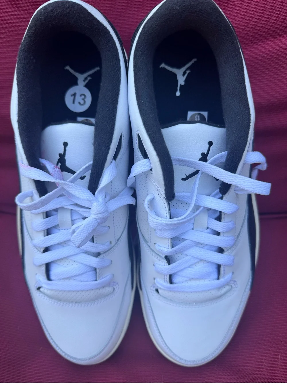 Jordan Men's White and Black Low-Top Sneakers